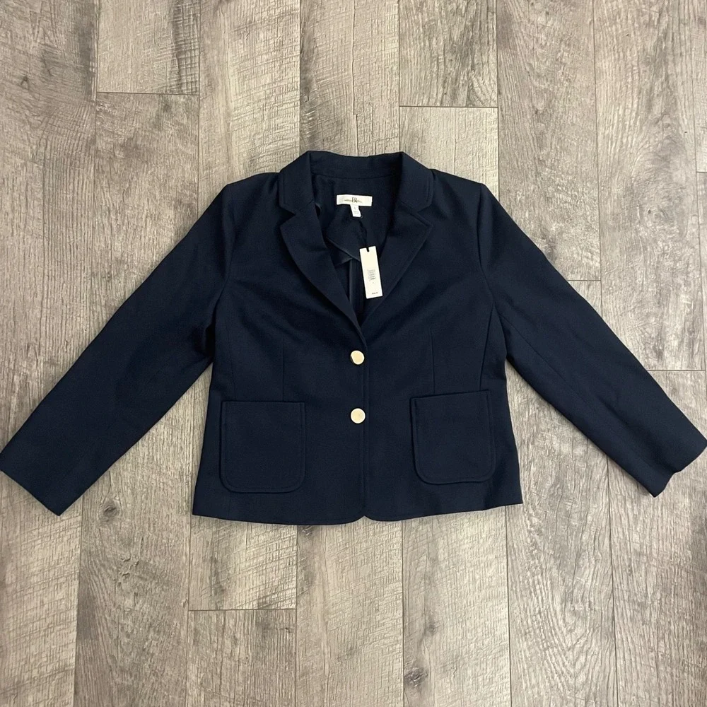 Banana Republic Womens Navy Blue Blazer Jacket 603618-00-1 Size S NEW - Picture 1 of 7